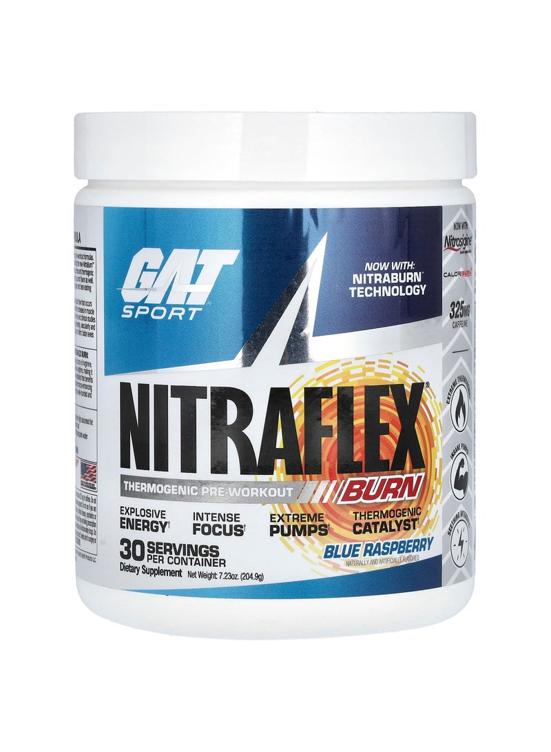 Sport, NITRAFLEX Burn, Blue Raspberry, 7.23 oz (204.9 g)
