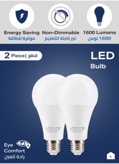 LAWAZIM 20W LED Bulb A80 E27 - 2 Piece 6500K Daylight - Energy Saving 105W Equivalent Non-Dimmable Lightbulbs with 1600 Lumens and a Lifespan of 15,000 Hours - for Home, Kitchen, and Bedroom Lighting  - Image 3