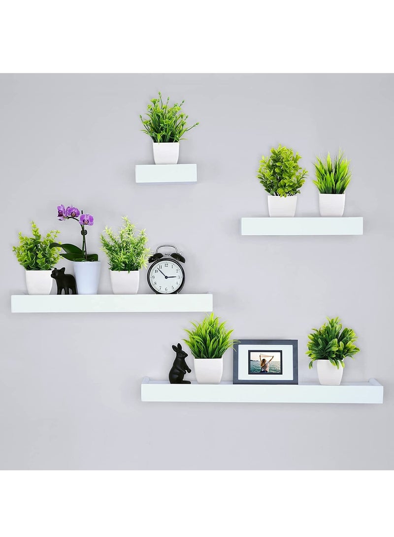 LIMOS Artificial Potted Plants, 8 Pack Artificial Plastic Eucalyptus Plants Small Indoor Potted Houseplants, Small Faux Plants for Home Decor Bathroom Office Farmhouse (Set 0F 8) - Image 3