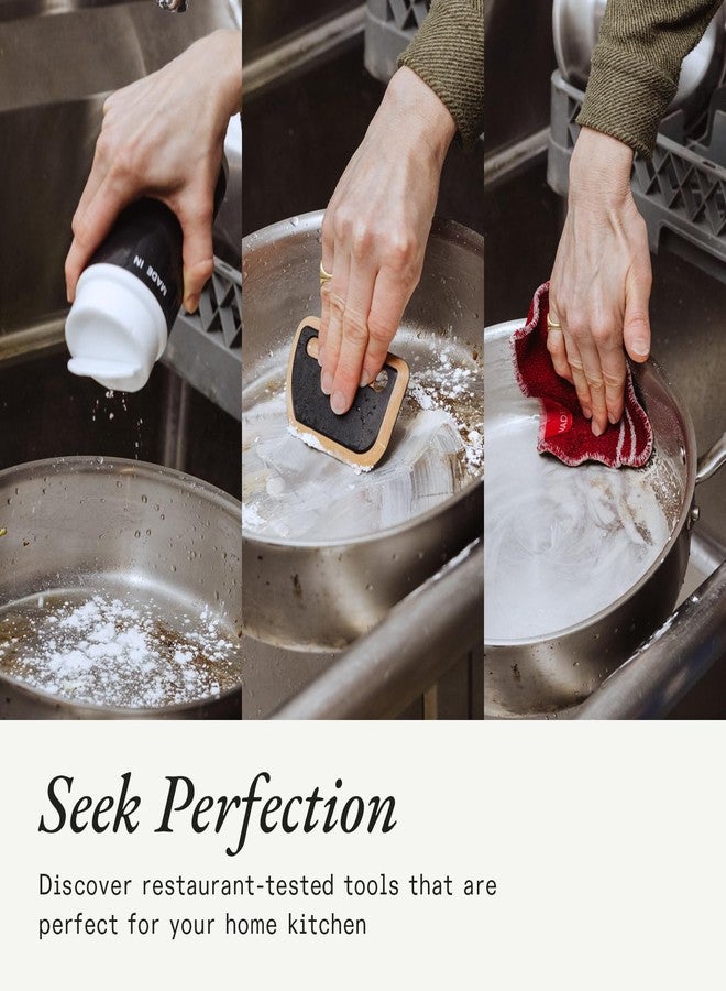 Madein Made In Cookware | 3-Piece Stainless Steel Cleaning Set | Includes Pan Scraper, Scrub Cloth & Stainless Steel Cleaner | Complete Cleaning System | Crafted in USA - Image 3