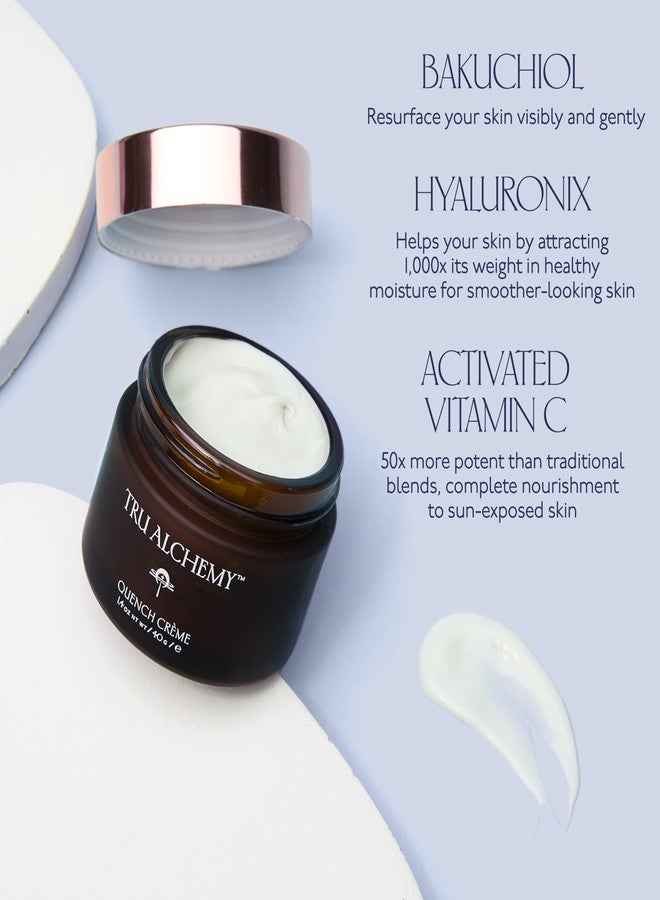 Tru Alchemy Quench Crème Daily Facial Moisturizer | Hyaluronic Acid, Vitamin C, & Bakuchiol (better than Retinol) | Daily Firming Skin Moisturizer Face Cream for Women | 1.7 fl oz/48 g (2-Pack) - Image 2