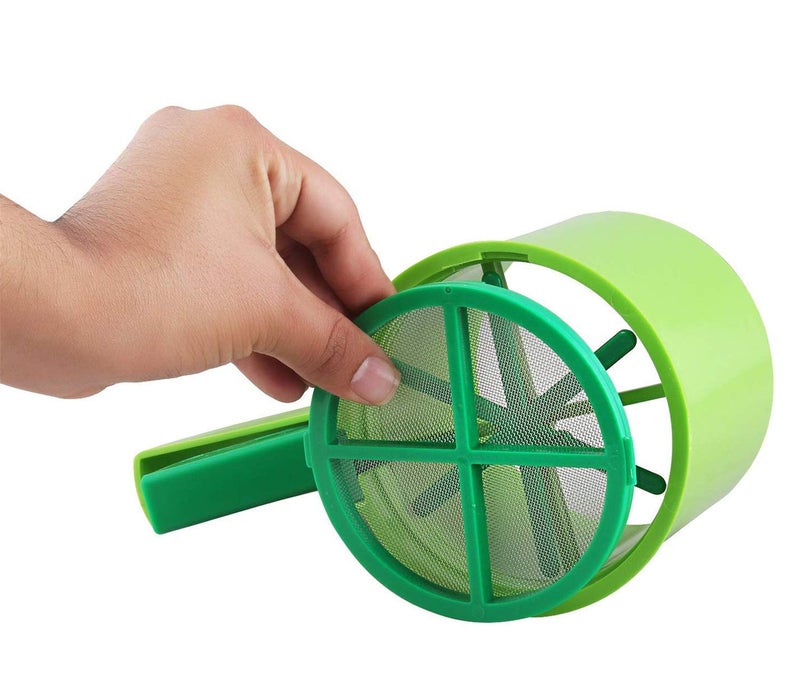 HUBTURE 3 in One Flour Sifter Heavy Body with SS 3 Sleves 304 Stainless Steel Mesh Unbreakable ABS Plastic Heavy Body Easy to Make Flour for Puri Roti Bhakri Green - Image 5