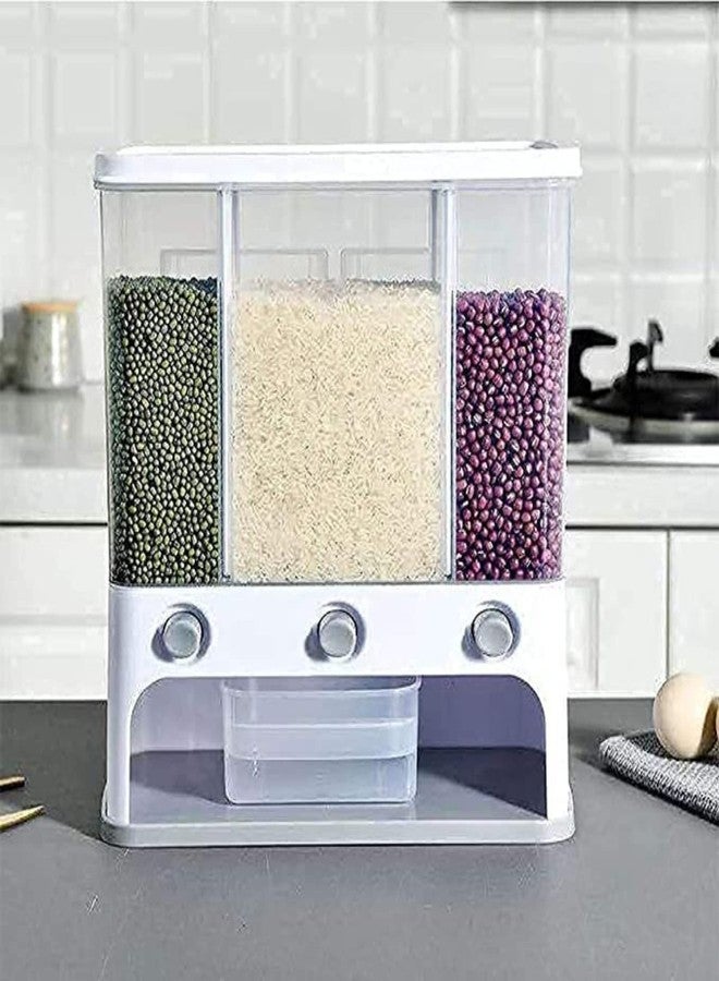 Lapras 𝟏𝟓 𝐘𝐞𝐚𝐫𝐬 𝐆𝐮𝐚𝐫𝐚𝐧𝐭𝐞𝐞 Easy Flow Cereal Dispenser for Kitchen | 3 in 1 Push Button Wall Mount Container for Pulses, Rice, Grains, Nuts - Image 5