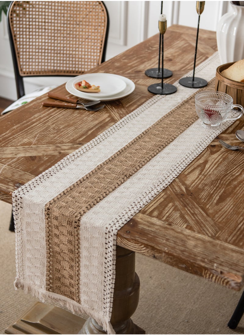 bbet Table Runner,Dining Table Accessories Bohemian Table Runner for Home Decoration, Restaurant Decoration, Table Runner Set  with Tassels Red 30*180cm Runner Table Coffee Table Cover  Table Decoration  - Image 4