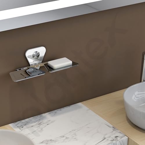 Plantex Stainless Steel Double Soap Dish/Soap Stand for Bathroom/Soap Storage/Soap Holder/Bathroom Accessories - Pack of 2 (Chrome) - Image 2