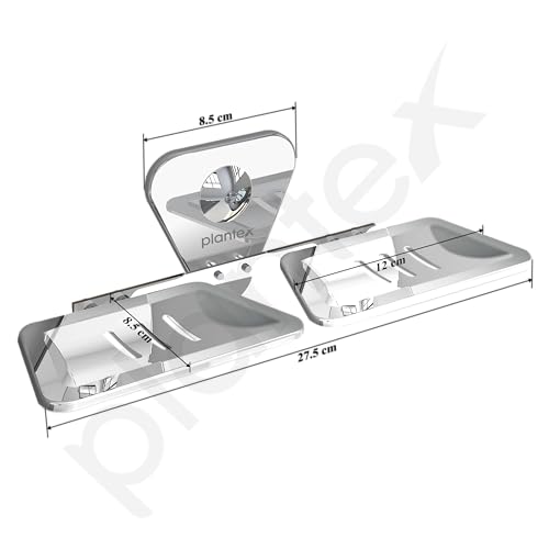 Plantex Stainless Steel Double Soap Dish/Soap Stand for Bathroom/Soap Storage/Soap Holder/Bathroom Accessories - Pack of 2 (Chrome) - Image 4