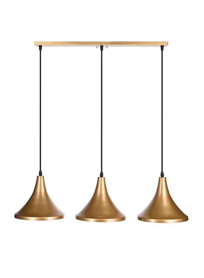 El Rawda Lighting Elina Ceiling lamp - Triple | modern decorative LED E27 pendant light ceiling lamp hanging | suitable for any room | Color: Gold | Size: 70x71 cm - Image 1
