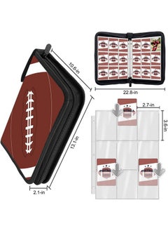 POKONBOY POKONBOY 9-Pocket Football Card Binder, Trading Card Holder with Sleeves Card Collectors Album Hold Up to 900 Cards, Fit for Football Cards Baseball Cards Sport Trading Cards  - Image 2