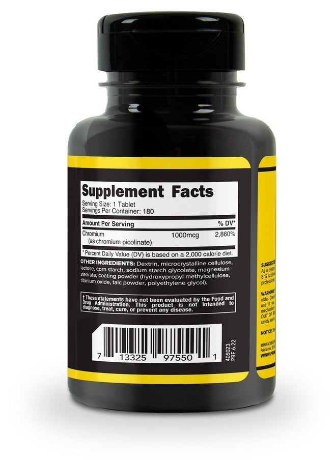 Primaforce Chromium Picolinate 1000Mcg 180 Tablets  - Image 4