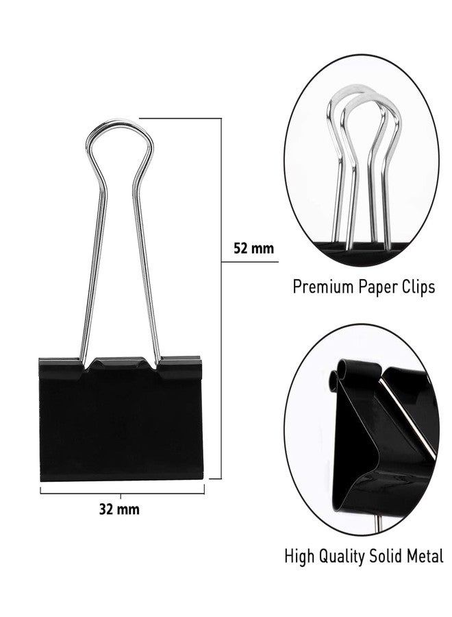 DAHSHA 1/4-inch (32mm) Paper Holding Binder Clips Paper Clips for Notes Letter, Papers Binder Clamps use Office, Home, School, Institutions, Paper Holding Capacity Files Organized and Secure - Image 2