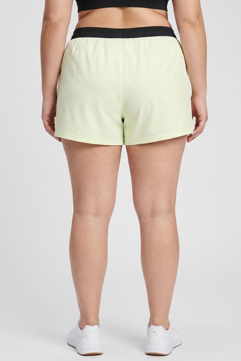 PUMA Women Sportswear Fit 3 Inseam Training Shorts, Light Lime Green - Image 4