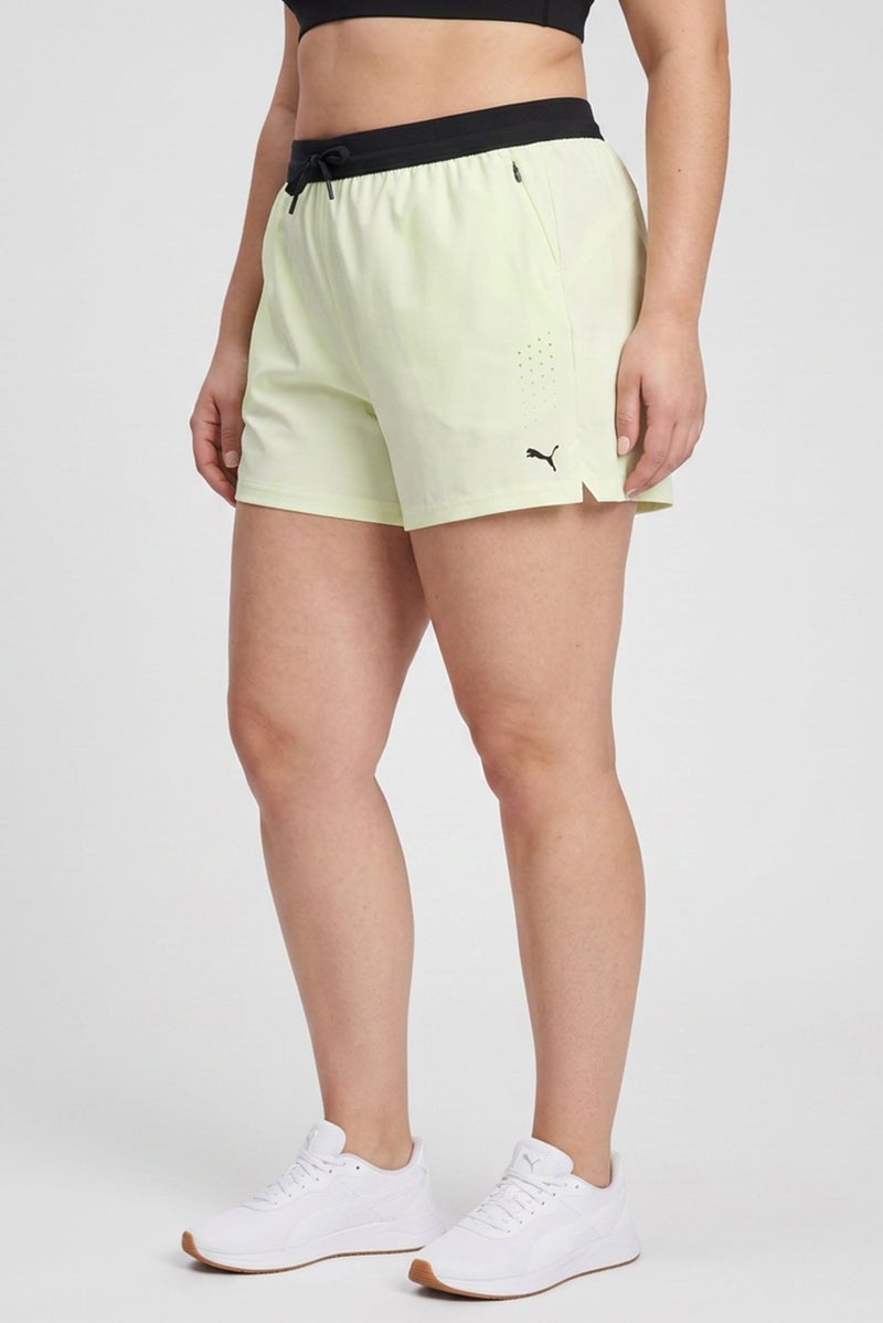 PUMA Women Sportswear Fit 3 Inseam Training Shorts, Light Lime Green - Image 2