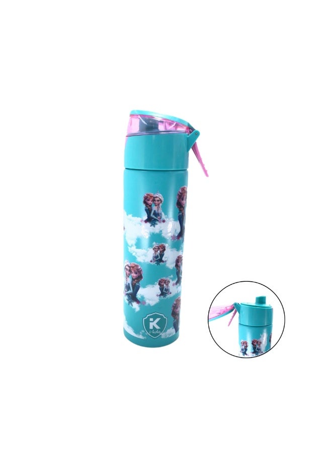 i-kola FRO ZE BLUE 1200 ML Kids Water Bottle for School | BPA-Free Stainless Steel Water Bottle for Boys & Girls | Leakproof, Unbreakable, Easy to Drink, Quick Open Lock (TS-9214 BS 2) - Image 1