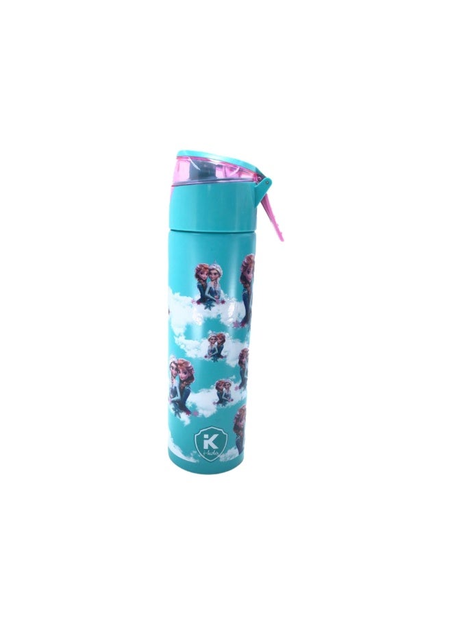 i-kola FRO ZE BLUE 1200 ML Kids Water Bottle for School | BPA-Free Stainless Steel Water Bottle for Boys & Girls | Leakproof, Unbreakable, Easy to Drink, Quick Open Lock (TS-9214 BS 2) - Image 2