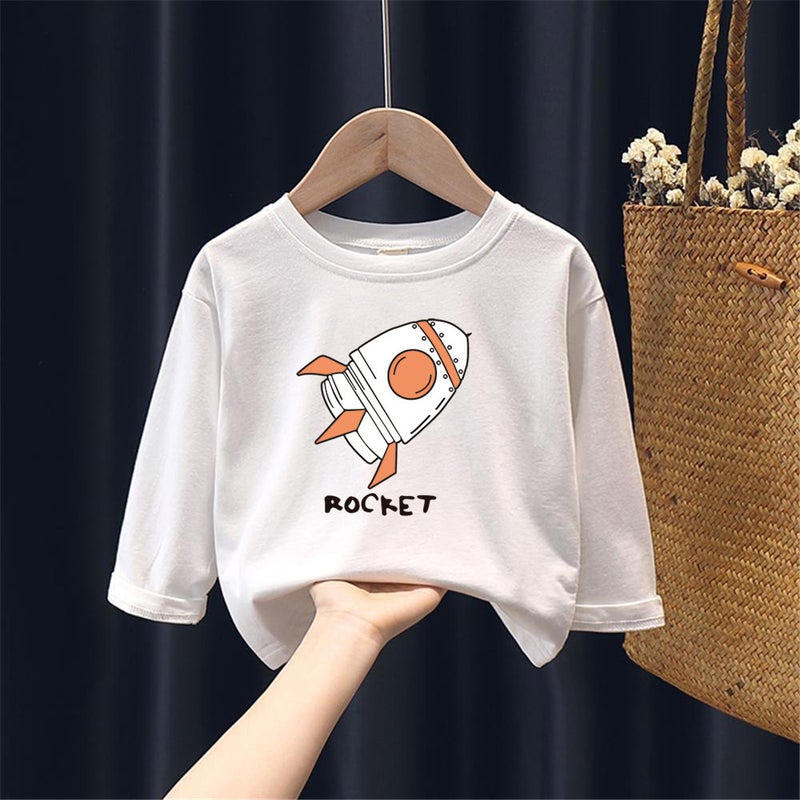 H2215# Boys And Girls Long Sleeve T-Shirt Autumn Children'S Autumn Baby Foreign Style T-Shirt Cotton Casual Coat Tide - Image 2