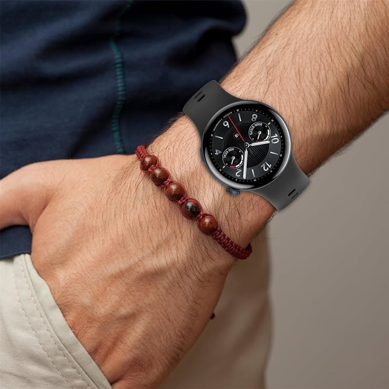 Gray Sweatproof Silicone Wrist Strap Quick Release Band For Watch 5 Everyday Use - Image 4