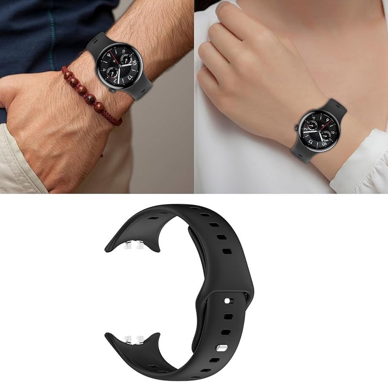 Gray Sweatproof Silicone Wrist Strap Quick Release Band For Watch 5 Everyday Use - Image 3