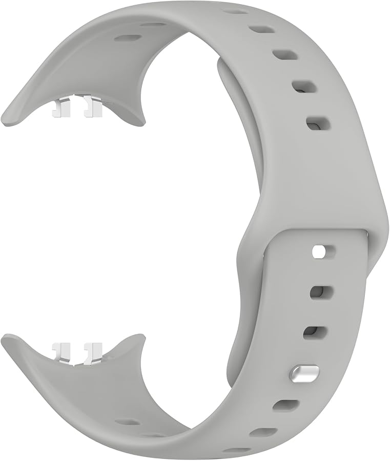 Gray Sweatproof Silicone Wrist Strap Quick Release Band For Watch 5 Everyday Use - Image 2