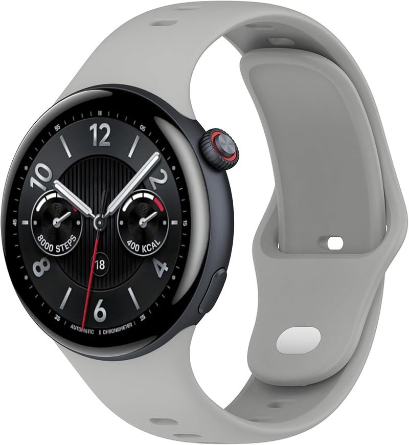 Gray Sweatproof Silicone Wrist Strap Quick Release Band For Watch 5 Everyday Use - Image 5