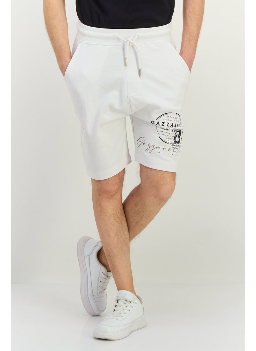 Gazzarrini Men Graphic Print Basic Short, White  - Image 1