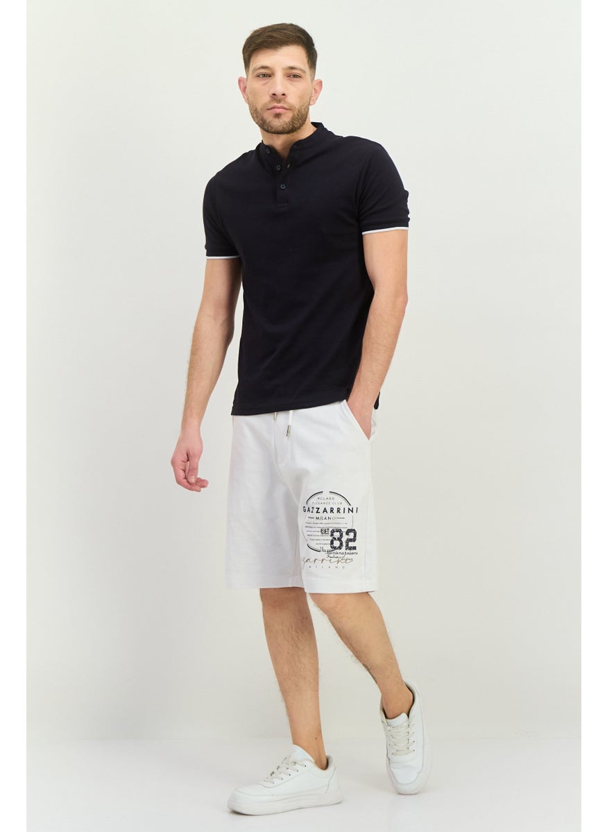 Gazzarrini Men Graphic Print Basic Short, White  - Image 4