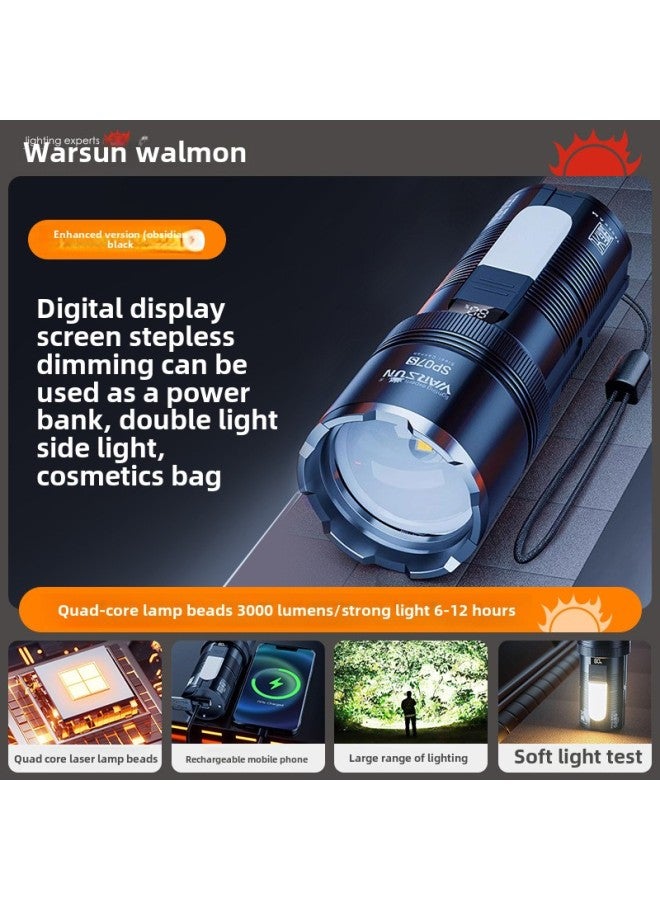 Wallson WarsunSP07S Super Bright Remote Rechargeable Emergency Outdoor Household Multifunctional Strong Light Flashlight-Product Specifications:Sp07s Flashlight Set + Tianjian Clutch Bag  - Image 1