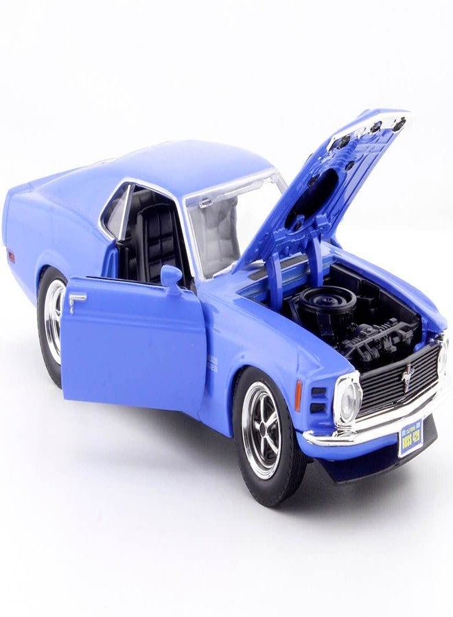 Motormax 1970 Ford Mustang Boss 429, Blue 73303-1/24 Scale Diecast Model Toy Car by Motor Max - Image 4