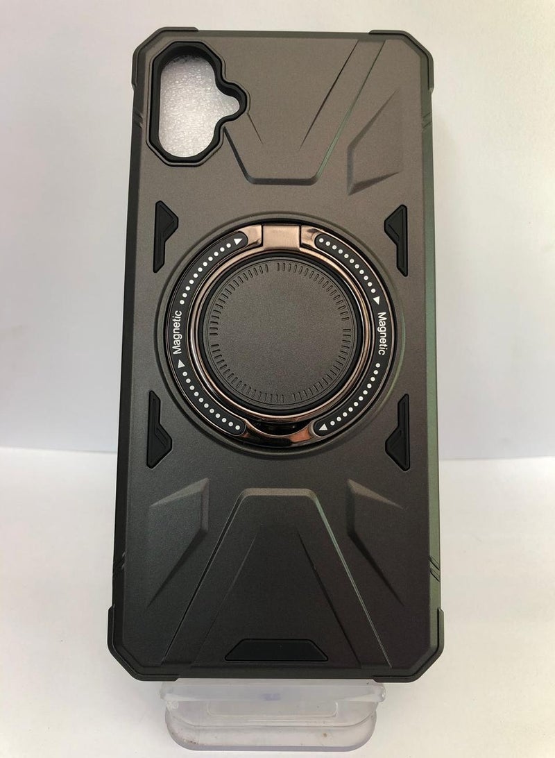 SHIELD EGYPT SHIELD EGYPT For Samsung Galaxy A05 Case Mag-Safe Magnetic Shockproof Phone Case with Ring Holder (Dark Grey) 
