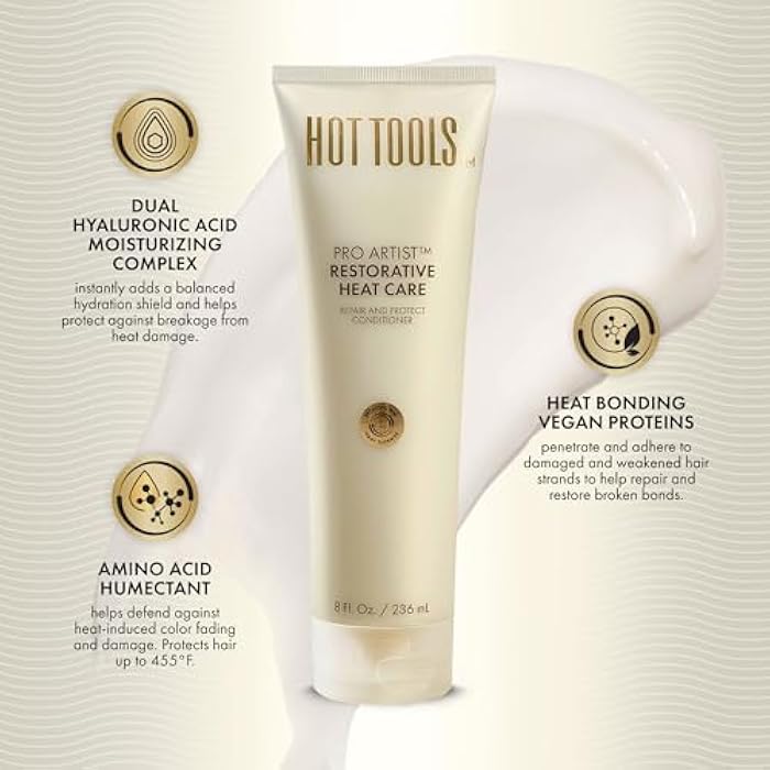HOT TOOLS™ Pro Artist Heat Protection Shampoo and Conditioner Set | Cleanse, Repair and Strengthen Heat-Styled Hair - Image 4
