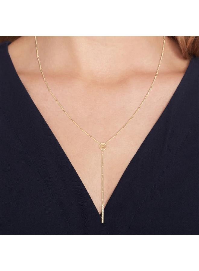 TOMMY HILFIGER Womens Bar Chain Collection Necklace In Stainless Steel Embellished With Crystals - 2780998 - Image 2