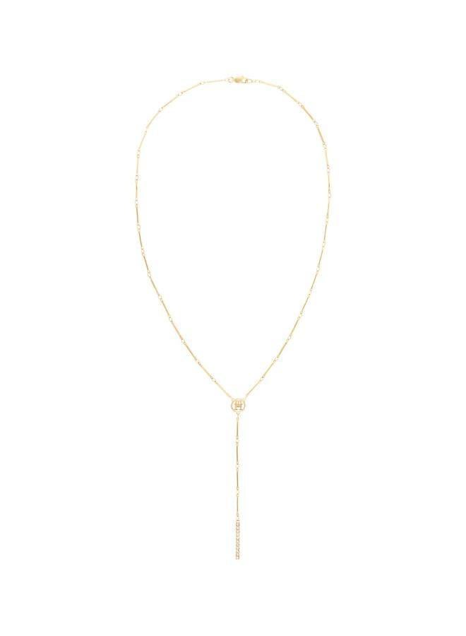 TOMMY HILFIGER Womens Bar Chain Collection Necklace In Stainless Steel Embellished With Crystals - 2780998 - Image 1