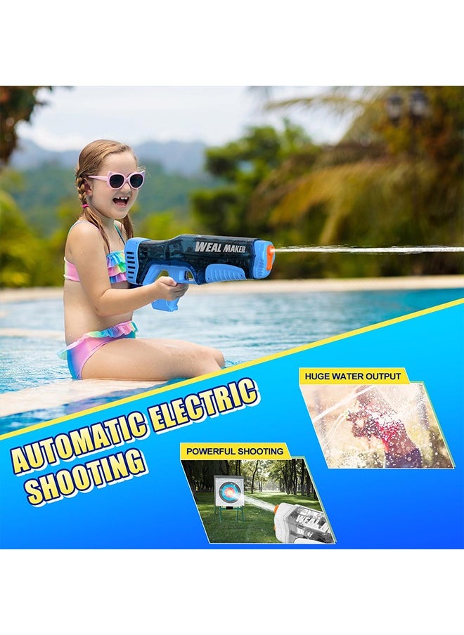 Powerful Electric Water Gun for Kid/Adult(Rifle), Automatic Auto Pulse Shooter Water Guns with 200 Ammos, Squirt Guns Blaster for Summer Pool/Beach Toys(Blue)