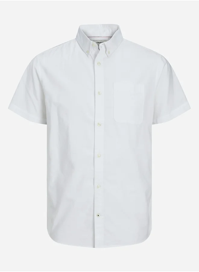 برودكت Produkt Keith Oxford Short Sleeve Regular Fit Shirt