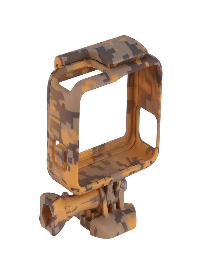 Action Pro Camouflage Protective Frame Mount Housing Case with Quick Release Buckle and Screw Compatible with GoPro Hero-7/6/5 (Yellow) - Image 2