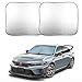 EcoNour 2Piece Foldable Car Front Window Sun Shade 240T Polyester UV Protection Heat Blocker Windshield Shade Durable Design Upgraded Universal Fit 29 L x 235 W - Image 2