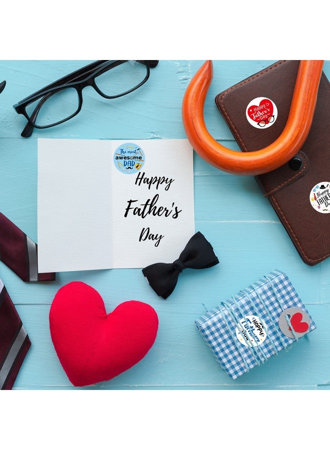 ceiba tree Happy Fathers Day Stickers 500 Pcs Father’S Day Sticker Sheets Round Labels For Gift Decorations - Image 4