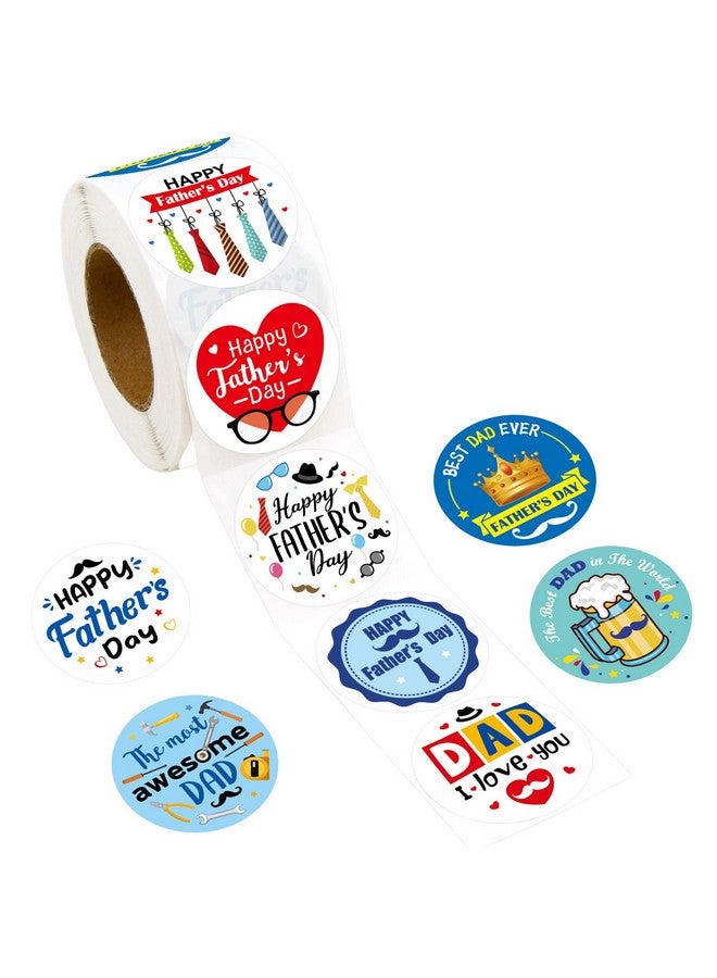 ceiba tree Happy Fathers Day Stickers 500 Pcs Father’S Day Sticker Sheets Round Labels For Gift Decorations - Image 1