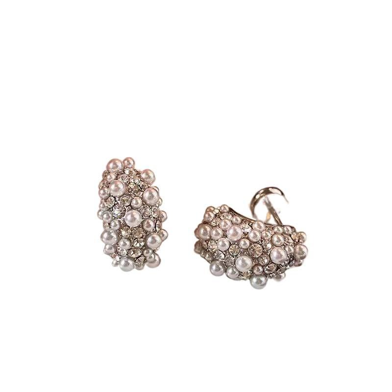 Silver Pearl Earrings in 925 Sterling Silver and Lightweight Huggie Profile for Daily Wear and Elegant Styling - JOVA - Image 1