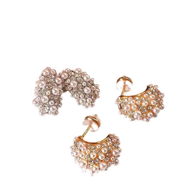 Silver Pearl Earrings in 925 Sterling Silver and Lightweight Huggie Profile for Daily Wear and Elegant Styling - JOVA - Image 2