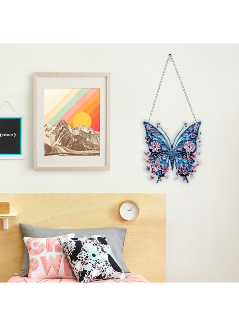 Barakah أطقم رسم الماس للبالغين للمبتدئين، طقم رسم الماس المعلق DIY، 9.2x9.7 بوصة فراشة DIY أطقم فن الماس 5D، طقم رسم الزخرفة من الكريستال الخاص - Image 3