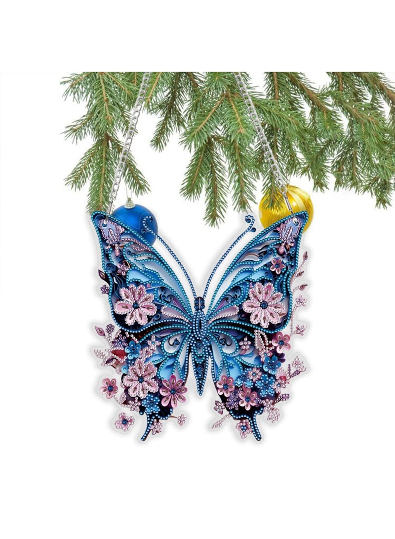 Barakah أطقم رسم الماس للبالغين للمبتدئين، طقم رسم الماس المعلق DIY، 9.2x9.7 بوصة فراشة DIY أطقم فن الماس 5D، طقم رسم الزخرفة من الكريستال الخاص - Image 4