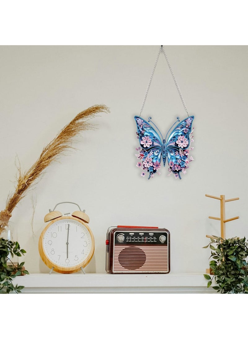 Barakah أطقم رسم الماس للبالغين للمبتدئين، طقم رسم الماس المعلق DIY، 9.2x9.7 بوصة فراشة DIY أطقم فن الماس 5D، طقم رسم الزخرفة من الكريستال الخاص - Image 5