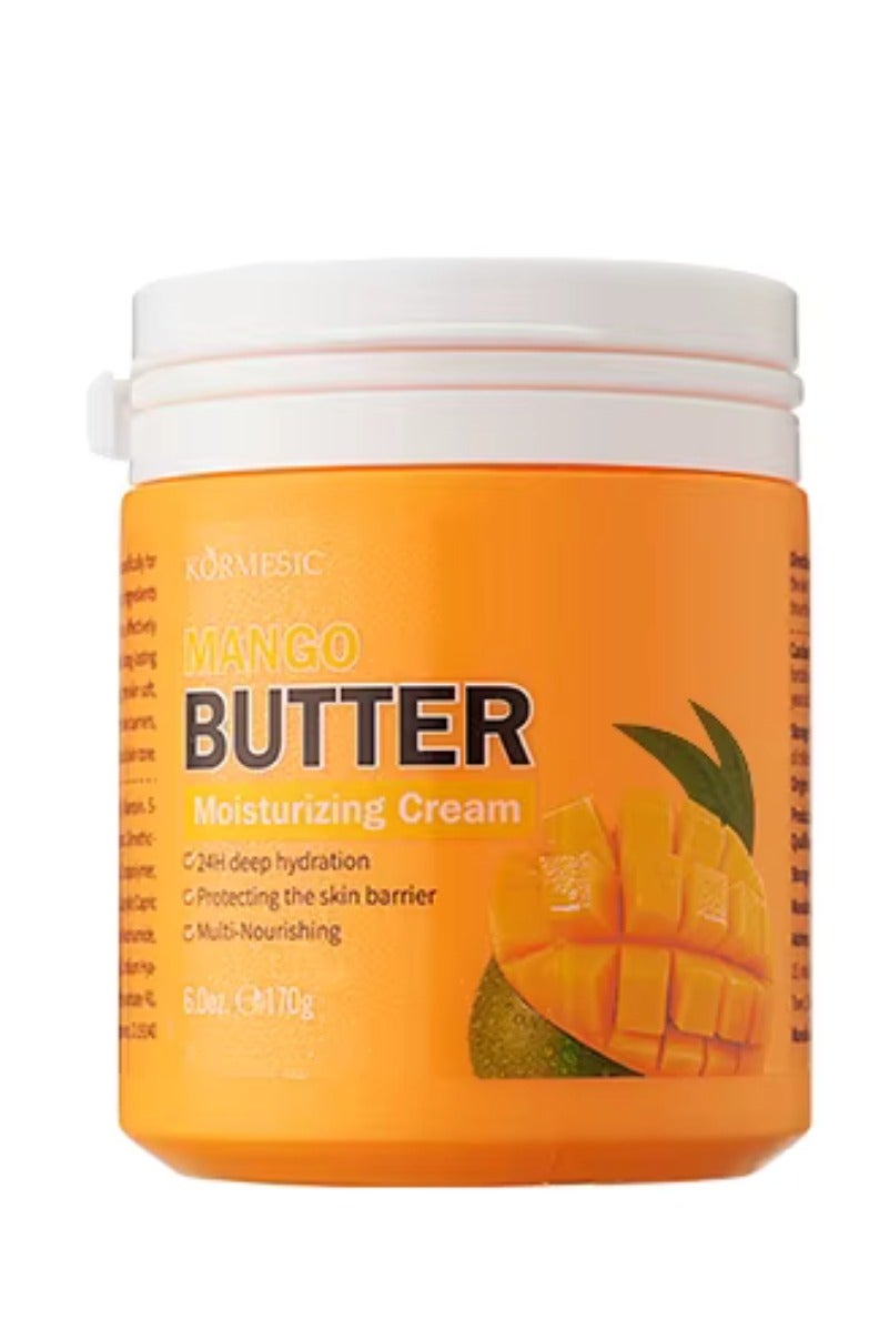 Kormesic 170g Mango Butter Moisturizing Cream Whitening Anti Dark Spot Aging Wrinkle Face Body Whitening Cream Rich Nourishing Formula Softens and Smooths Non Greasy Daily Butter Moisturizer - Image 1