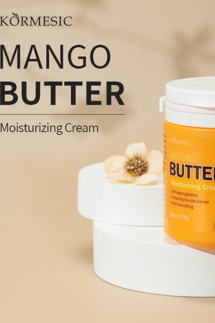 Kormesic 170g Mango Butter Moisturizing Cream Whitening Anti Dark Spot Aging Wrinkle Face Body Whitening Cream Rich Nourishing Formula Softens and Smooths Non Greasy Daily Butter Moisturizer - Image 2
