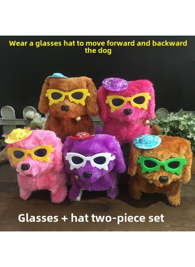 Electric Toy Dog Hat Wearing Glasses Children's Street Stall Interactive Sensory Development Electric Dog Toy For Kids-Color:glasses Dog  - Image 1