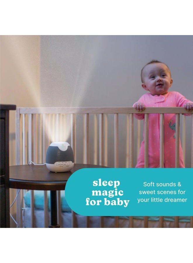 HoMedics آلة صوت مهدئة وم projector لبيبي - آلة نوم بيبي تعزف 6 أصوات وأغاني مهدئة، تعرض صور مهدئة - مؤقت إيقاف تلقائي، حجم قابل للتعديل، رائع لهدايا تسجيل البيبي وحفلات استقبال البيبي - Image 2