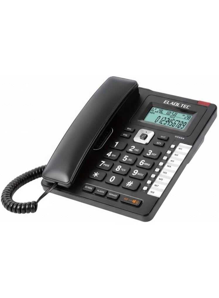 العدل تك EL-Adl.Tec 929BE هاتف أرضي بشاشة عرض LCD، هاتف سطح المكتب مع خاصية كاشف المتصل، أزرار كبيرة، للمنزل والمكتب - Image 1