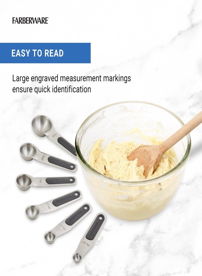 Farberware Professional Stainless SteelMeasuring Spoons Precision and Ease in Every Scoop, Features Magnetic Handles for Easy Storage, Dishwasher Safe - Image 3