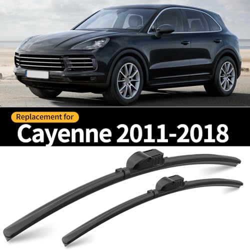 GARDIMU Replacement for Porsche Cayenne 2011-2018 Front and Rear Windshield Wiper Blades-Original Design Style All-seasons Car Window Wipers 2011 2012 2013 2014 2015 2016 2017 2018 - Image 2