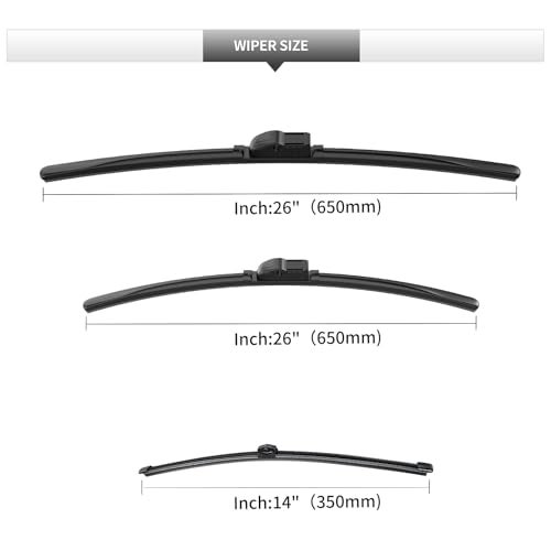 GARDIMU Replacement for Porsche Cayenne 2011-2018 Front and Rear Windshield Wiper Blades-Original Design Style All-seasons Car Window Wipers 2011 2012 2013 2014 2015 2016 2017 2018 - Image 3